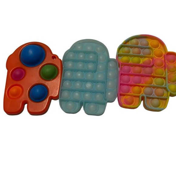 3 Among Us Dimple Pop It Fidget Toys - Picture 1 of 10